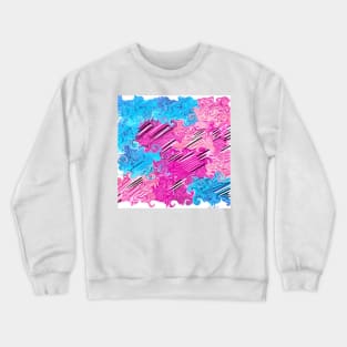 Pinkit blue Abstract Crewneck Sweatshirt